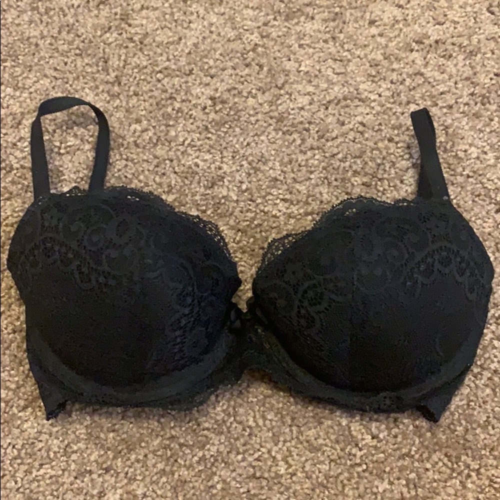 Black Lace Push Up Bra